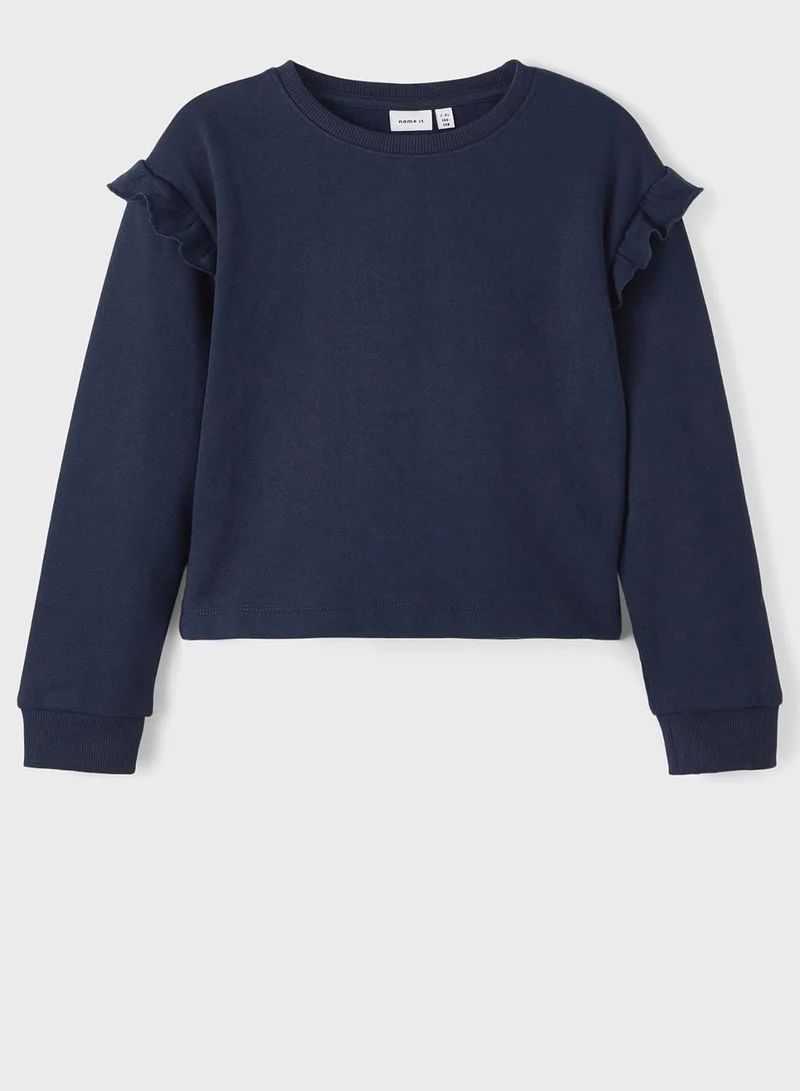 NAME IT Youth Ruffle Sweatshirt