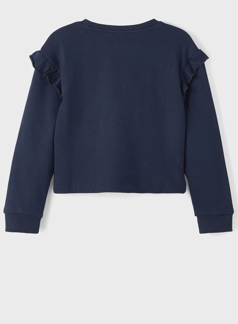 NAME IT Youth Ruffle Sweatshirt