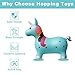 Hot Max HotMax Unicorn Bouncy Horse Toys for 2 Year Old Girl Toddlers Bouncing Animals Ride on Rubber Jumping Toys for Baby Girl or Boy 1st Birthday Gift for 2 3 4 Year Old Blue Unicorn - Image 3