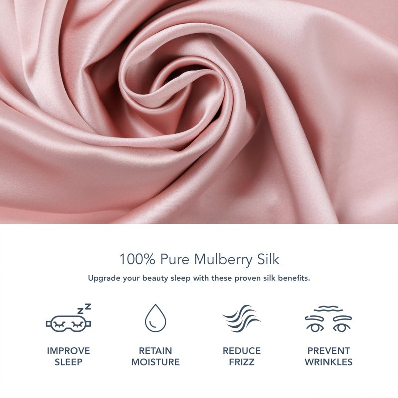 Fishers Finery Fishers Finery 19mm 100% Pure Mulberry Silk Pillowcase  Good Housekeeping Quality Tested (English Rose  K)  - Image 5