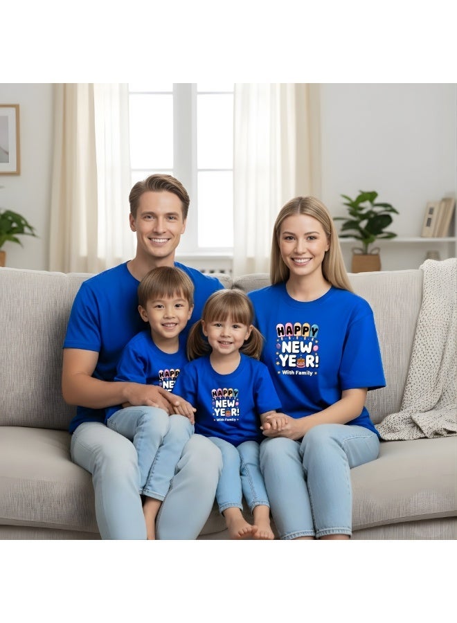 PRINTSHOP4ME New Year Matching Family T-Shirt Set For Men Women Kids | Holiday Celebration Outfits For Parties,Photoshoots,Home Gatherings And Countdown Events - Image 3
