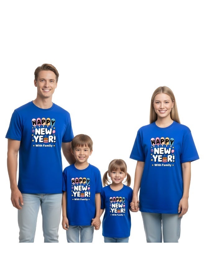 PRINTSHOP4ME New Year Matching Family T-Shirt Set For Men Women Kids | Holiday Celebration Outfits For Parties,Photoshoots,Home Gatherings And Countdown Events - Image 1