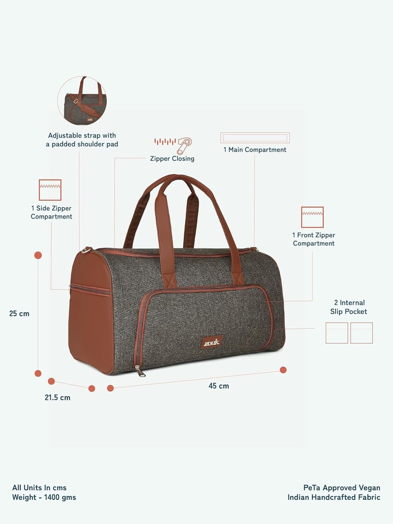 ZOUK حقيبة دفل نهاية الأسبوع | حقيبة سفر مع قسم للأحذية وسوستة لعربة | حقيبة دفل واسعة، قابلة للطي، وخفيفة الوزن للرجال والنساء | مقاومة للماء | بريستيل - Image 5