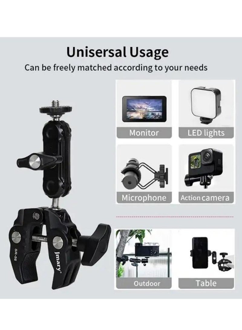 Jmary JMARY SR-56 Aluminum Handlebar Crab Clamp Magic Arm Rod Mount - Image 3