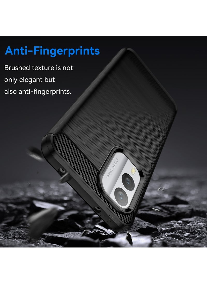 HuHa Case Cover For Nokia X30 Brushed Texture Carbon Fiber TPU Phone Case Black  - Image 3