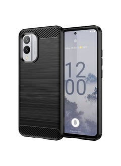 HuHa Case Cover For Nokia X30 Brushed Texture Carbon Fiber TPU Phone Case Black  - Image 1