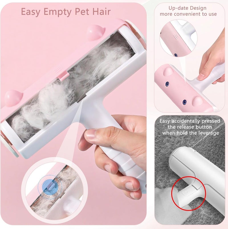 KASTWAVE Reusable Portable Pet Hair Remover Roller - Washable Lint Roller Brush for Dog & Cat Hair Removal on Furniture, Clothing, Car Seats, Upholstery – Multi-Surface Fur Cleaner - Image 4