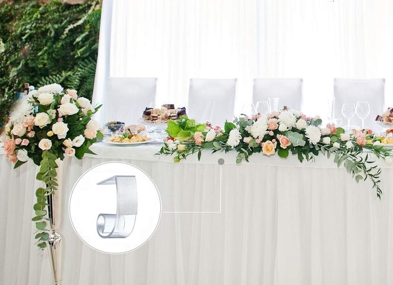 NAVADEAL Table Skirting Clips Tablecloth Clips for Table 1 1/2" - 2" with Hook | Pack of 24 | Great for Wedding Home Meeting Party Picnic Patio Banquet Indoor Outdoor Events - Image 2