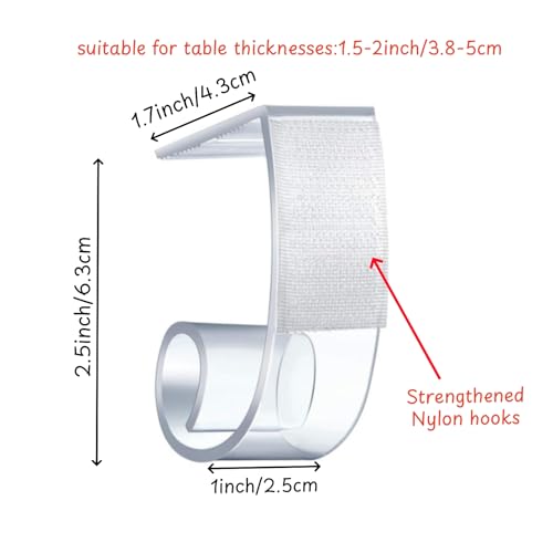 NAVADEAL Table Skirting Clips Tablecloth Clips for Table 1 1/2" - 2" with Hook | Pack of 24 | Great for Wedding Home Meeting Party Picnic Patio Banquet Indoor Outdoor Events - Image 4