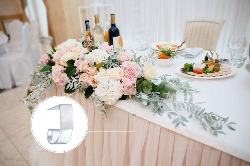 NAVADEAL Table Skirting Clips Tablecloth Clips for Table 1 1/2" - 2" with Hook | Pack of 24 | Great for Wedding Home Meeting Party Picnic Patio Banquet Indoor Outdoor Events - Image 3