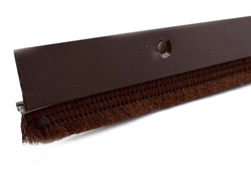 RAB Vinyl Door Seal Bottom Brush Dust Stopper Strip for Home Plate with Nylon Brush - Brown (4 fit, Brown) (Pack of 2 PCS) - Image 2