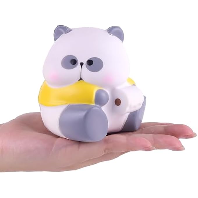 Anboor Panda Squishies Slow Rising Toy for Kids Soft Cute Panda Foam Squishies with Handkerchiefs Jumbo Animal Fidget Toy Sensory Toy for Party Gifts - Image 1