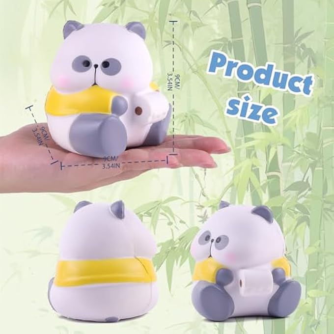 Anboor Panda Squishies Slow Rising Toy for Kids Soft Cute Panda Foam Squishies with Handkerchiefs Jumbo Animal Fidget Toy Sensory Toy for Party Gifts - Image 2