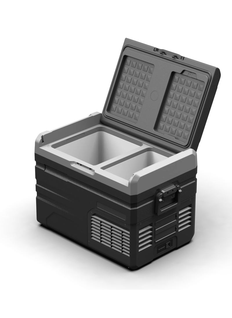 Powerology Smart Dual Compartment Portable Fridge & Freezer 37.5L 60W 15600mAh - Gray  - Image 4