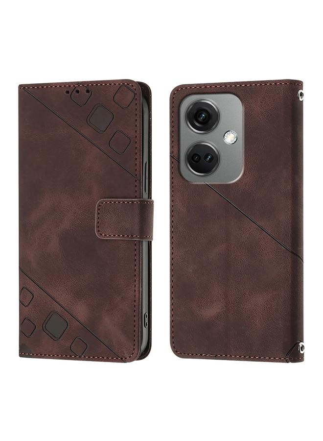 S-TOP Case For OnePlus Nord CE3 5G India Skin-feel Embossed Leather Phone Case - Image 2