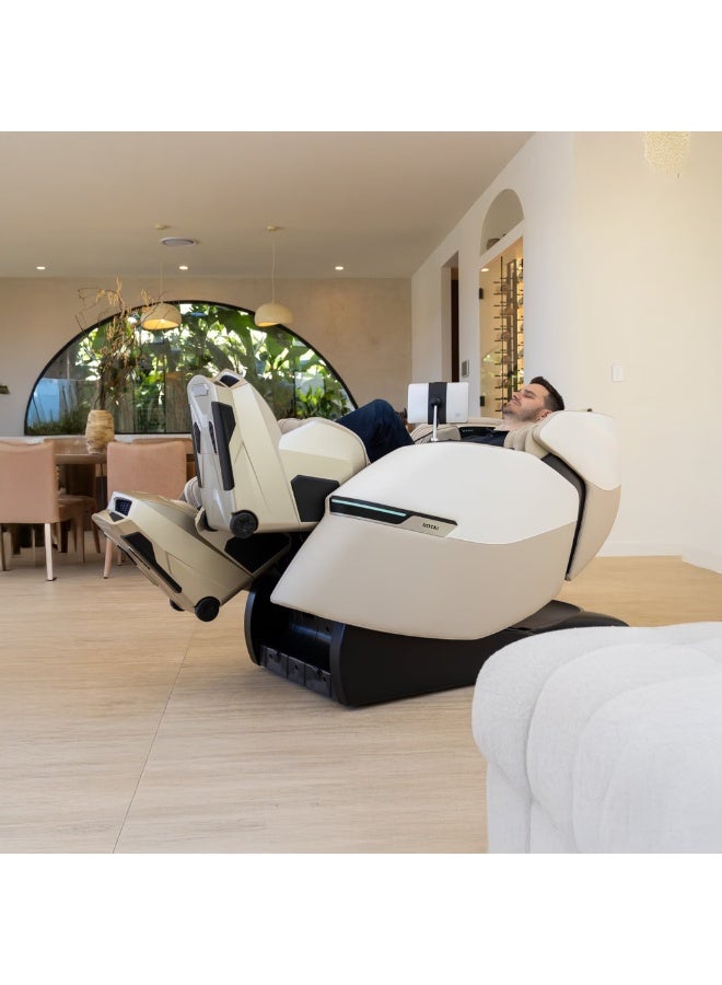 ROTAI AI Massage Chair with 4D Dual Rollers |Full Body Massage Chair| Heat Therapy|SL Track|AI Body Scan|Zero Gravity|Calf & Foot Reflexology|WirelessCharging|Bluetooth |10-Year Warranty (BEIGE) - Image 5