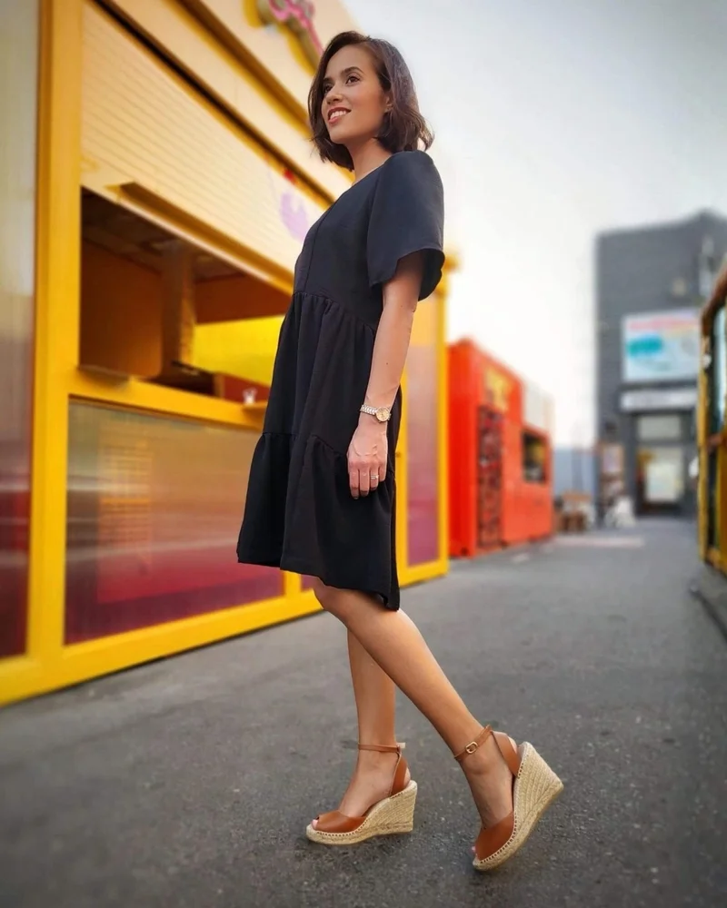 شو كيو Peep Toe Espadrille Wedge