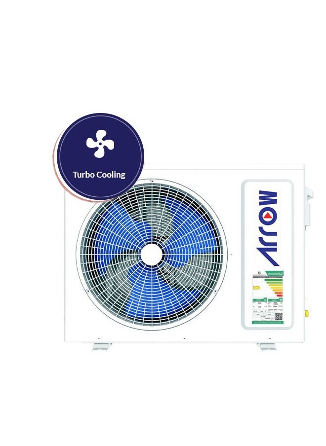 Arrow - 12,600 BTU Split AC, Cooling & Heating, With Remote Control, 3,050 BTU Heating Capacity, Double Layer Air Louver, Auto Cleaner, 4D Airflow, Sleep Mode | Model Name: RO-12SCD-H - Image 1
