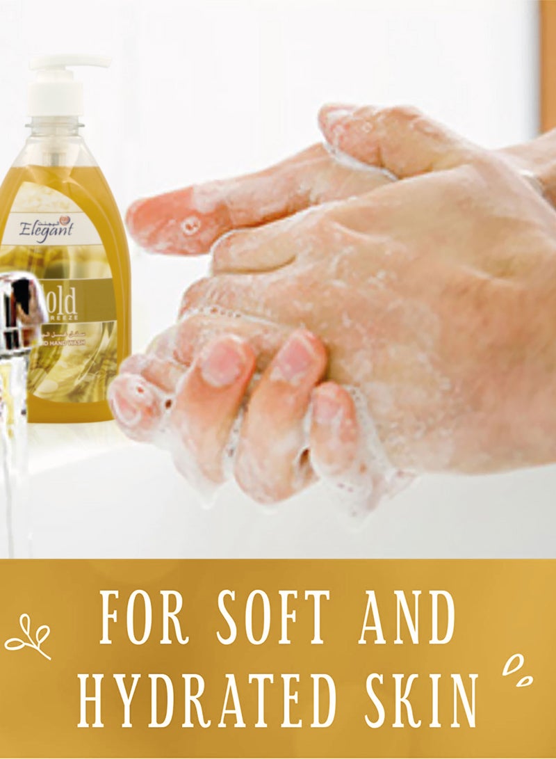 Elegant غسول اليدين السائل جولد بريز 500 مل، مجموعة من قطعتين - Image 3