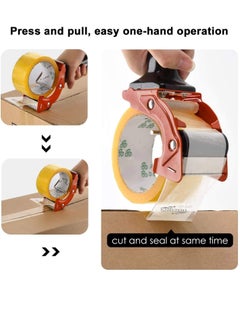 Prosun PROSUN Fast Reload Tape Dispenser for Packing and Sealing, with Cutter, Orange  - Image 2
