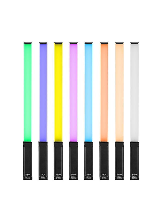 RGB Handheld LED Light Wand Rechargeable Photography Light Stick 10 Lighting Modes 12 Brightness Levels 1000 Lumens 3200-5600K Color Temperature with Portable Bag Hanging Loop Remote Control