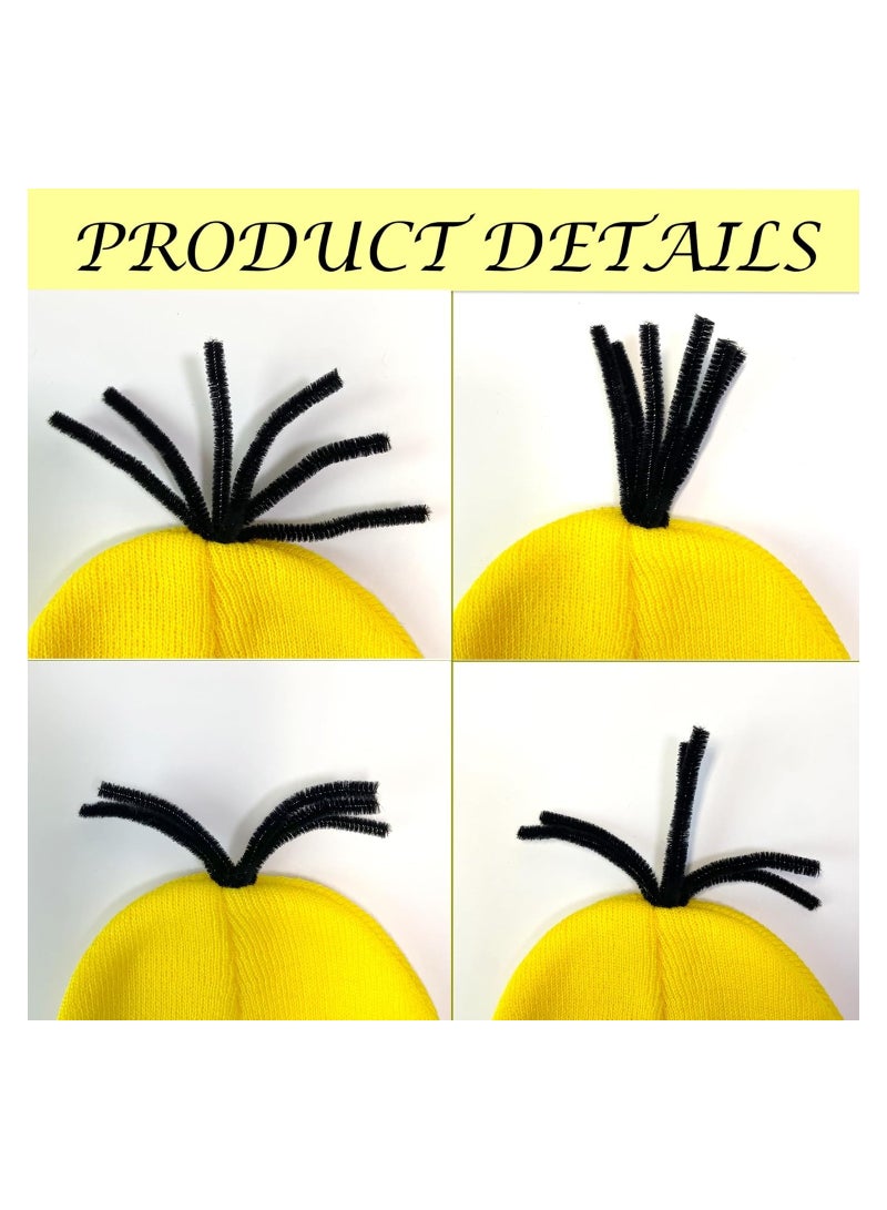 SYOSI 3PCS Costume Accessories, Adult Steampunk Goggles Glasses,, Yellow Beanie Hats, Gloves Women Halloween Party Set, Retro Novelty Costumes Accessories Kids & Adults, Vintage Punk Gothic Cosplay  - Image 5