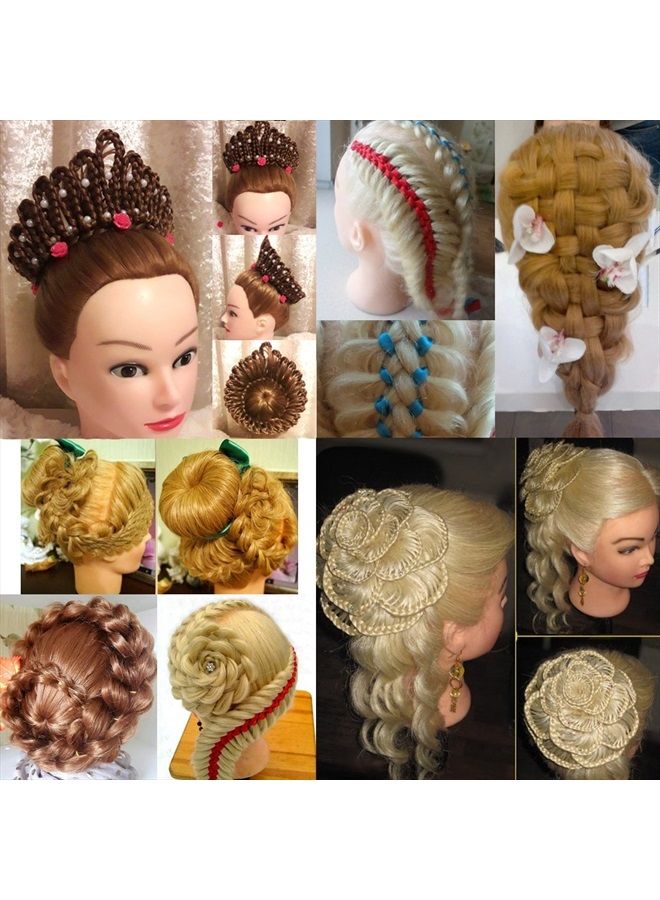 Leeven 20 Inch Mannequin Head 60% Human Hair Styling Training Head Manikin Cosmetology Head Hair Hairdressing training Face Makeup Practice head 27# - Image 5