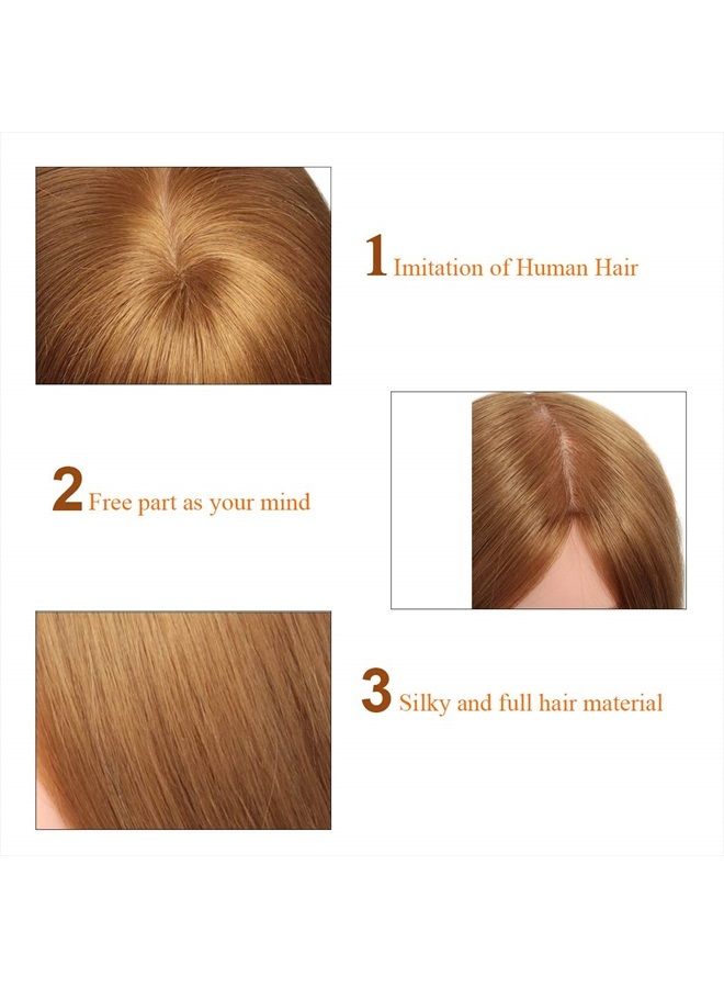 Leeven 20 Inch Mannequin Head 60% Human Hair Styling Training Head Manikin Cosmetology Head Hair Hairdressing training Face Makeup Practice head 27# - Image 4