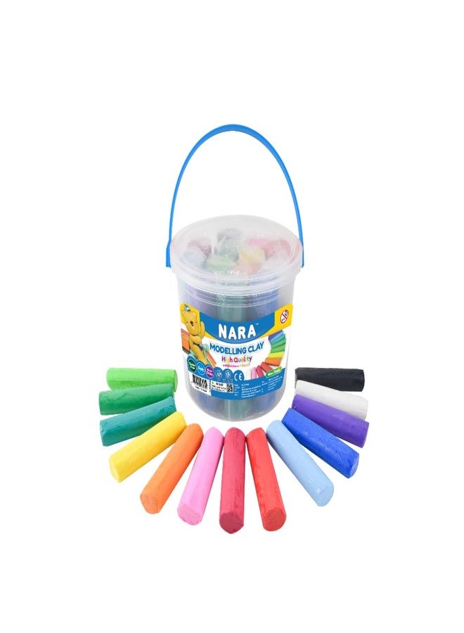 NARA Modeling Clay in Bucket 3.31lbs, 13 Colors, 13 Round Sticks of Clay 1500g,Non-Toxic, Educational Toy for Kids,Soft Molding Clay, Use for Education,Stop Motion and Creative - Image 1