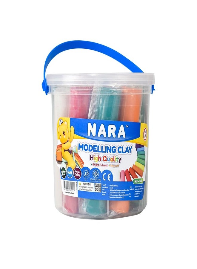 NARA Modeling Clay in Bucket 3.31lbs, 13 Colors, 13 Round Sticks of Clay 1500g,Non-Toxic, Educational Toy for Kids,Soft Molding Clay, Use for Education,Stop Motion and Creative - Image 2