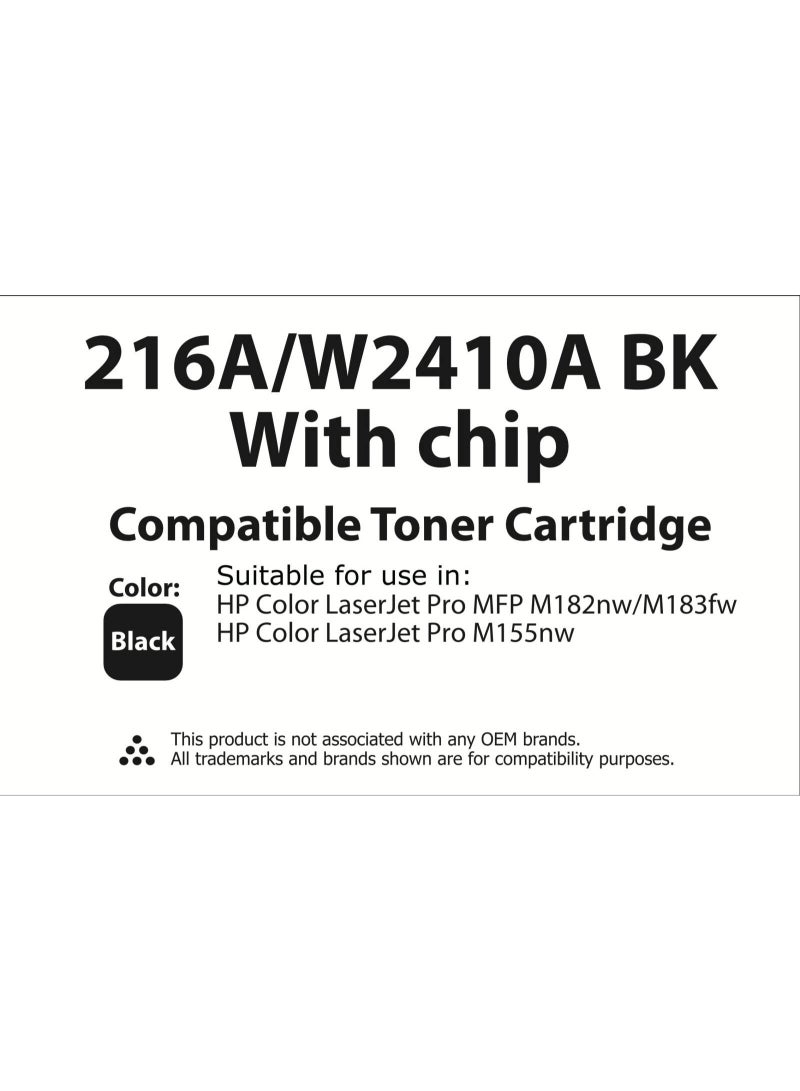Toner Cartridge Tonerinko Premium Replacement Toner Cartridge Compatible With HP Color LaserJet Pro M155a, MFP M182n, MFP M183fw, W2410A Black, W2411A Cyan, W2412A Yellow, W2413A Magenta, 4-Pack | 216A - Image 5