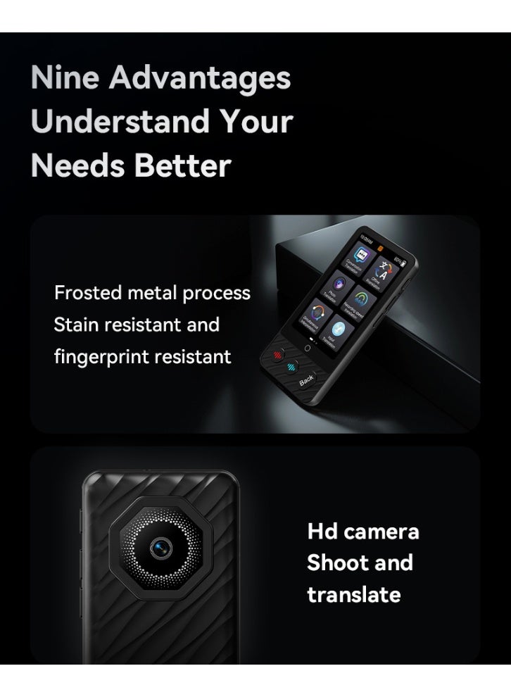 جهاز الترجمة الصوتية الذكية – ترجمة فورية وبدون إنترنت، يدعم أكثر من 142 لغة، ترجمة نصوص وصور، مثالي للأعمال والسفر لتواصل دقيق - Image 3