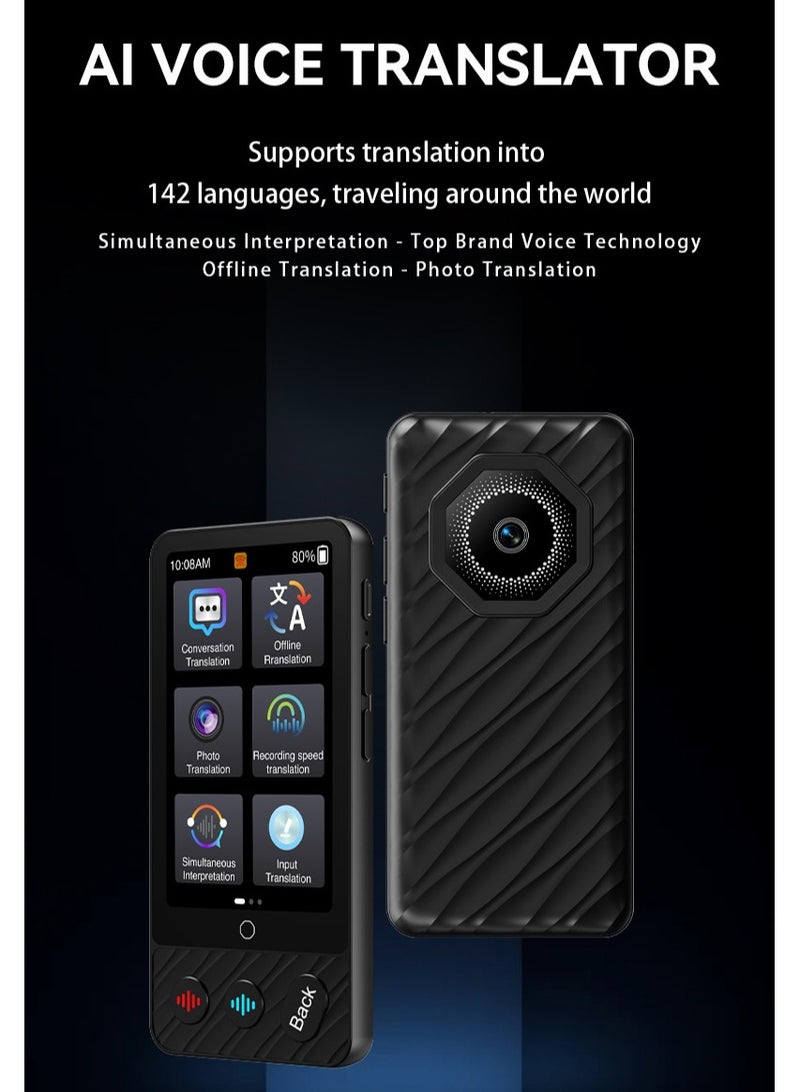 جهاز الترجمة الصوتية الذكية – ترجمة فورية وبدون إنترنت، يدعم أكثر من 142 لغة، ترجمة نصوص وصور، مثالي للأعمال والسفر لتواصل دقيق - Image 1