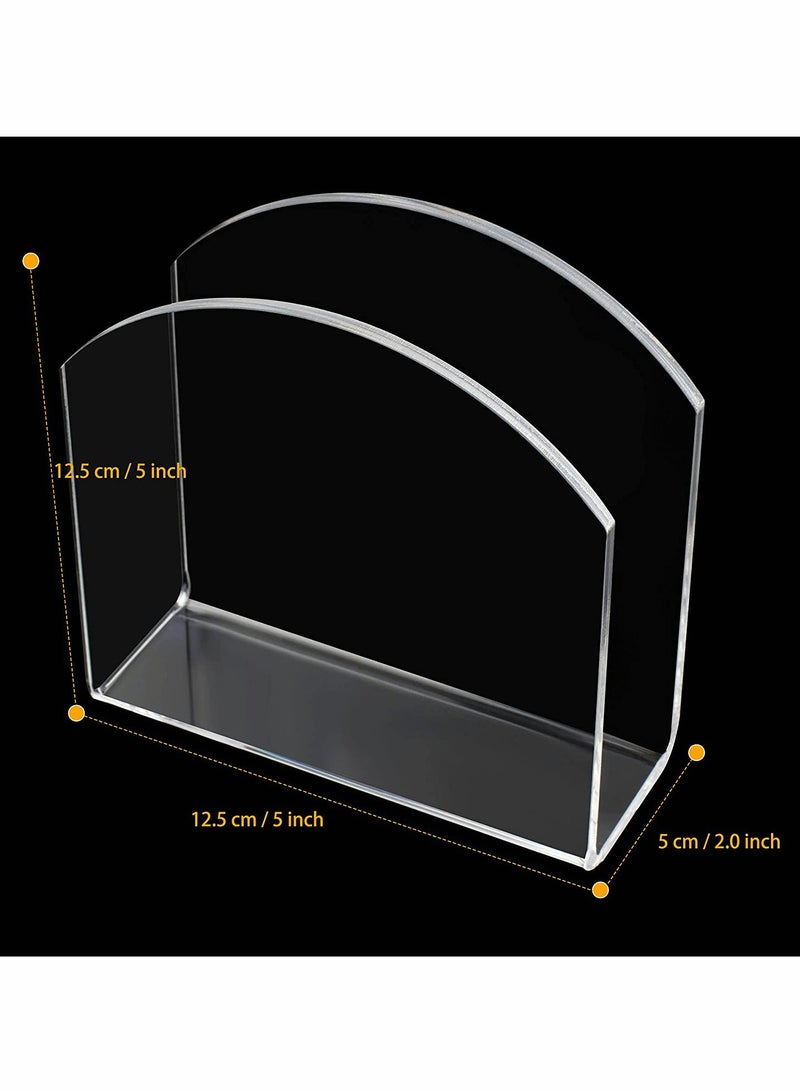 Napkin Holder Crystal Clear Acrylic for Tables Clear Paper Napkin Holder Stand Tabletop Freestanding Tissue Box Dispenser for Dinner Kitchen Restaurant Home Decor Accessories  - Image 5