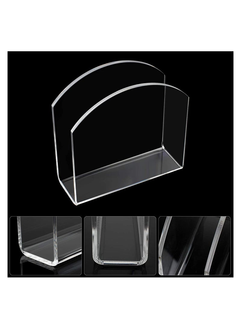 Napkin Holder Crystal Clear Acrylic for Tables Clear Paper Napkin Holder Stand Tabletop Freestanding Tissue Box Dispenser for Dinner Kitchen Restaurant Home Decor Accessories  - Image 2