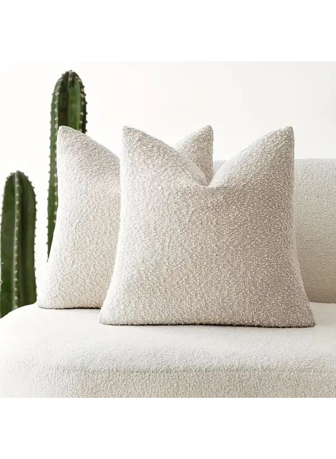 Black Chenille Cushion Cover 19 69x19 69 Inch Soft Pillowcase For Sofa Car Office - Image 5