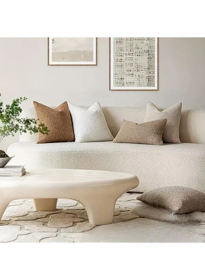 Black Chenille Cushion Cover 19 69x19 69 Inch Soft Pillowcase For Sofa Car Office - Image 2