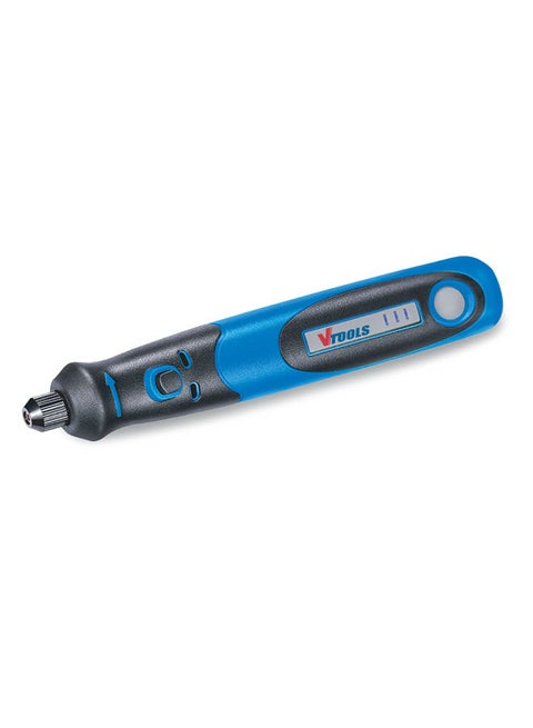 3.6V Cordless Mini Grinder With 50 Pc Accessory Set And 3 Variable Speed With Led Battery Indication, Rotary Tool For Polishing, Cleaning And Engraving, Blue, VT1208