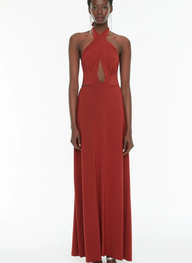 trendyol Halter Neck Cut Out Detail Dress