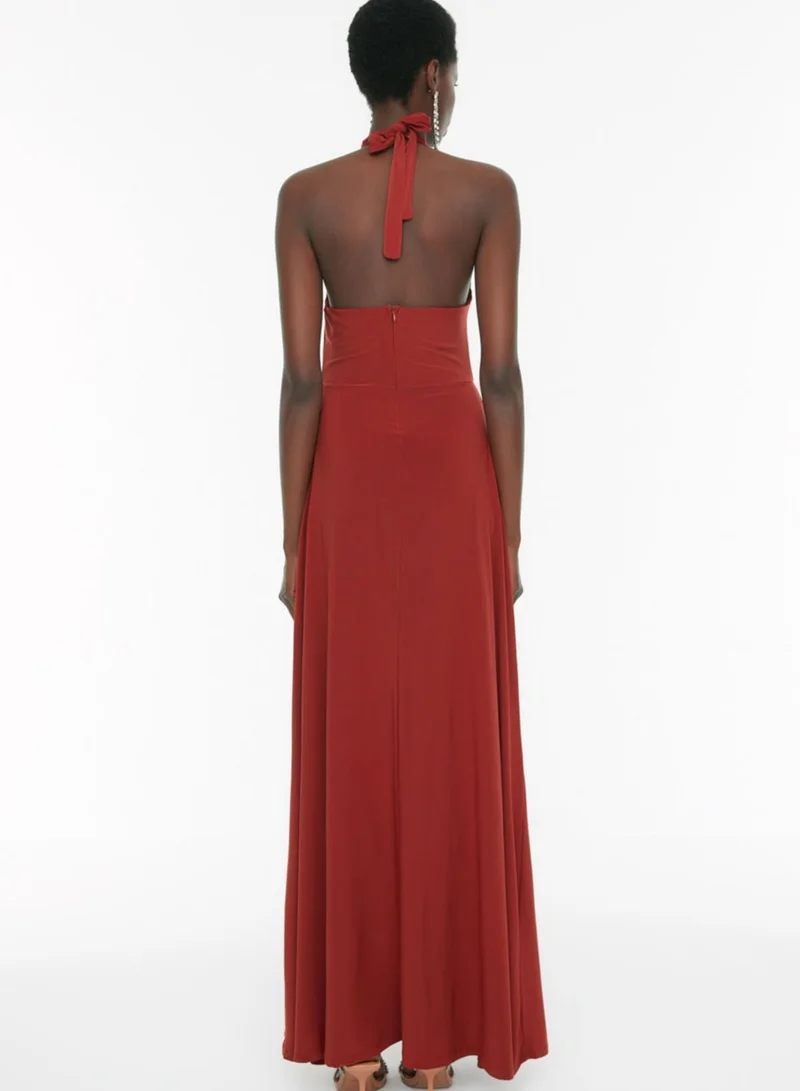 trendyol Halter Neck Cut Out Detail Dress