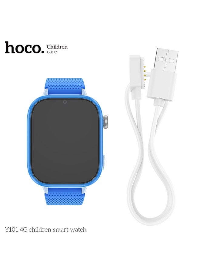 هوكو. ساعة أطفال - ساعة ذكية Hoco Y101 للأطفال - زرقاء (تدعم شبكة 4G - نظام تحديد المواقع GPS) - Image 4