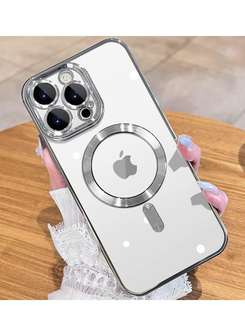 Generic - Magnetic Clear for iPhone 13 Pro Case with MagSafe Integrated Camera Protection Glass Silicone Cover Slim Thin Non Yellowing Anti Fingerprint Scratch Wireless Charging - Image 1