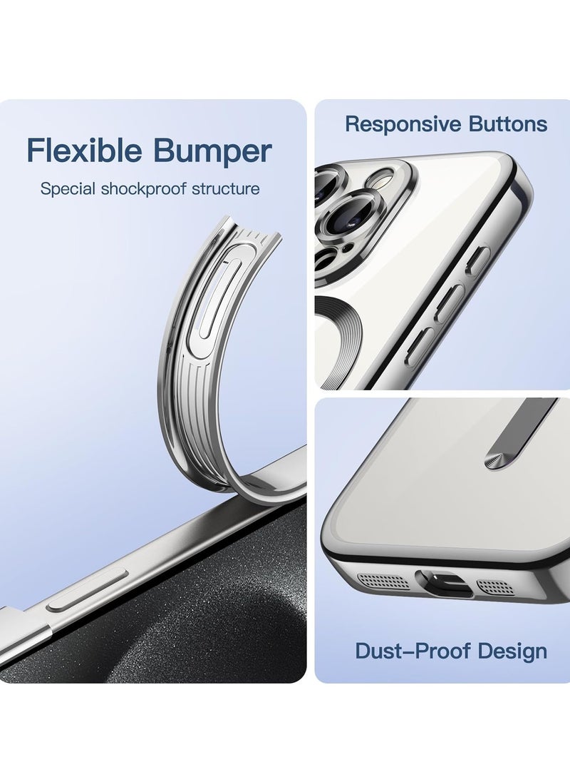 Generic - Magnetic Clear for iPhone 13 Pro Case with MagSafe Integrated Camera Protection Glass Silicone Cover Slim Thin Non Yellowing Anti Fingerprint Scratch Wireless Charging - Image 1