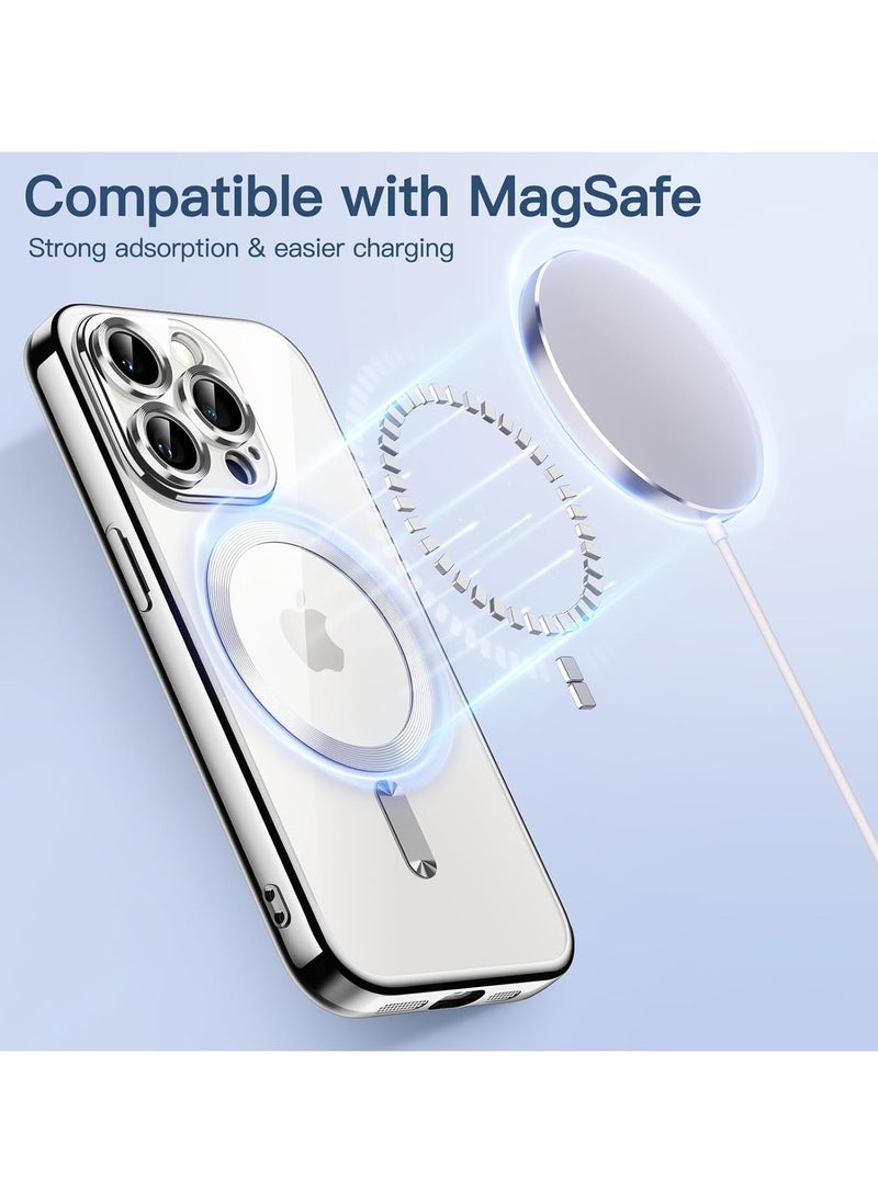Generic - Magnetic Clear for iPhone 13 Pro Case with MagSafe Integrated Camera Protection Glass Silicone Cover Slim Thin Non Yellowing Anti Fingerprint Scratch Wireless Charging - Image 1