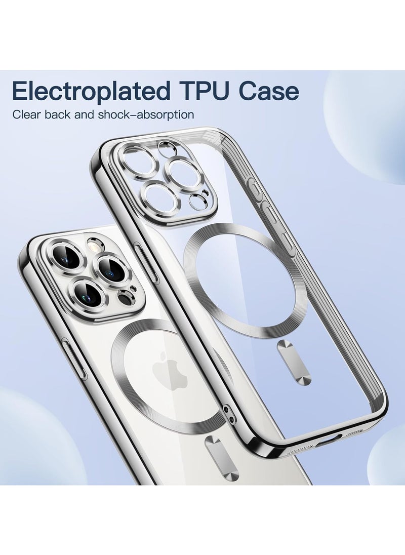 Generic - Magnetic Clear for iPhone 13 Pro Case with MagSafe Integrated Camera Protection Glass Silicone Cover Slim Thin Non Yellowing Anti Fingerprint Scratch Wireless Charging - Image 1