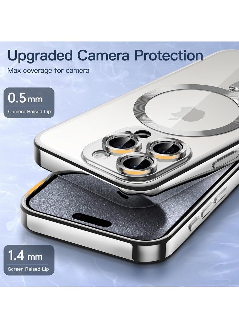 Generic - Magnetic Clear for iPhone 13 Pro Case with MagSafe Integrated Camera Protection Glass Silicone Cover Slim Thin Non Yellowing Anti Fingerprint Scratch Wireless Charging - Image 1