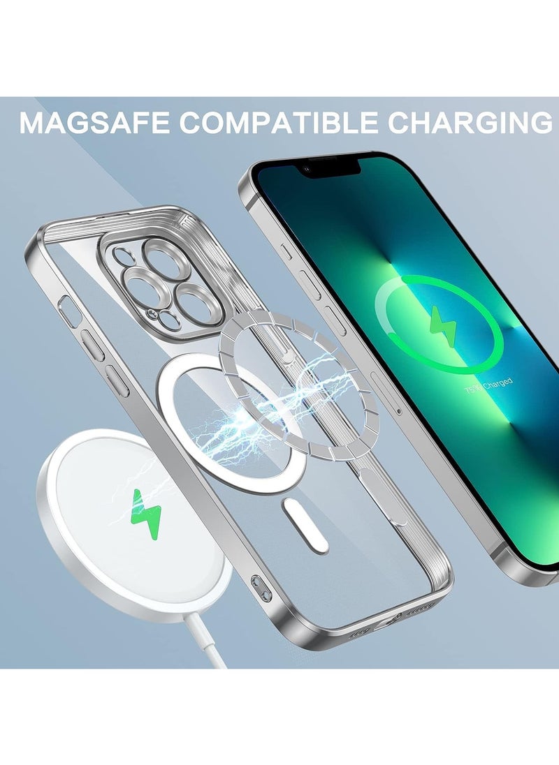 Generic - Magnetic Clear for iPhone 13 Pro Case with MagSafe Integrated Camera Protection Glass Silicone Cover Slim Thin Non Yellowing Anti Fingerprint Scratch Wireless Charging - Image 1