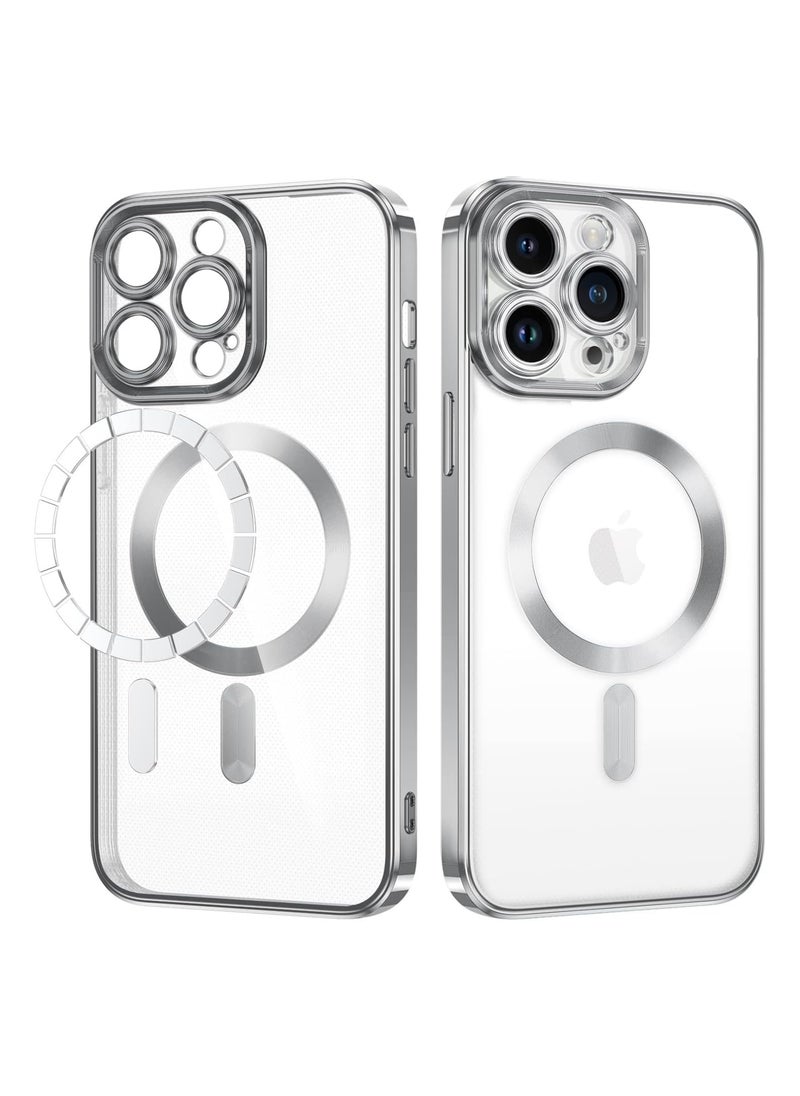 Generic - Magnetic Clear for iPhone 13 Pro Case with MagSafe Integrated Camera Protection Glass Silicone Cover Slim Thin Non Yellowing Anti Fingerprint Scratch Wireless Charging - Image 1