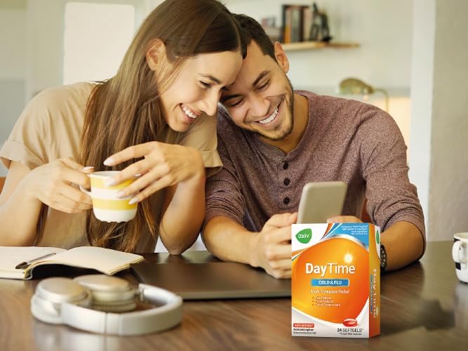 AXIV Daytime MultiSymptom Daytime Cold and Flu Relief Softgels NonDrowsy Cold Medicine Relief of Pain Sore Throat Minor Aches and Pains Fever Cough 24 Count - Image 4