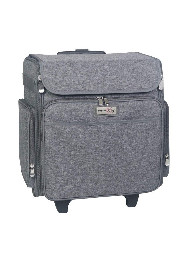 everything Mary Rolling Craft Bag Heather Papercraft Tote With Wheels For Scrapbook & Art Storage Organizer Case For Iris Boxes Supplies And Accessories For Teachers & Medical - Image 1